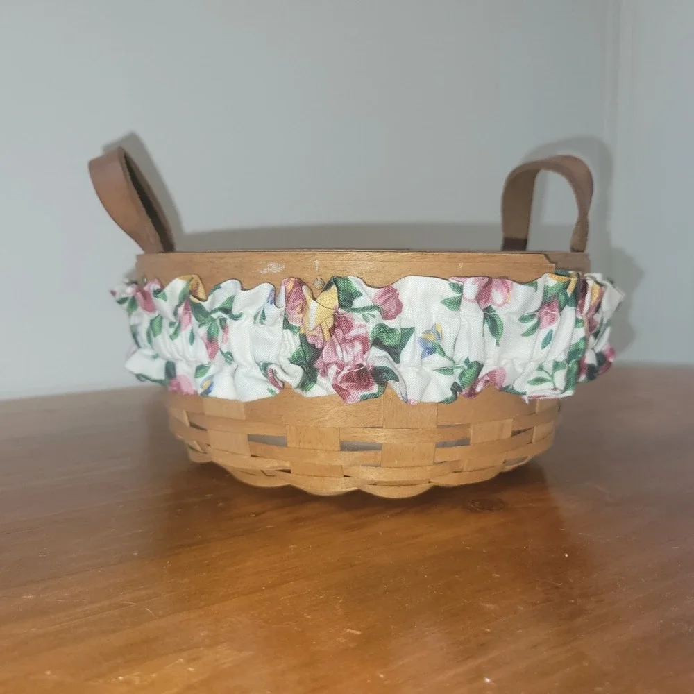 Longaberger Button Basket - Leather Handles‎ - 1998